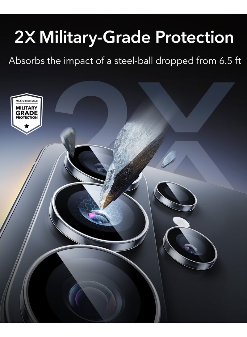 اي اس ار ESR for Samsung Galaxy S26 Ultra Camera Lens Protector, Individual Lens Protectors, Ultra-Thin Tempered Glass with Aluminum Edging, Case Friendly, 1 Set clear - Image 4