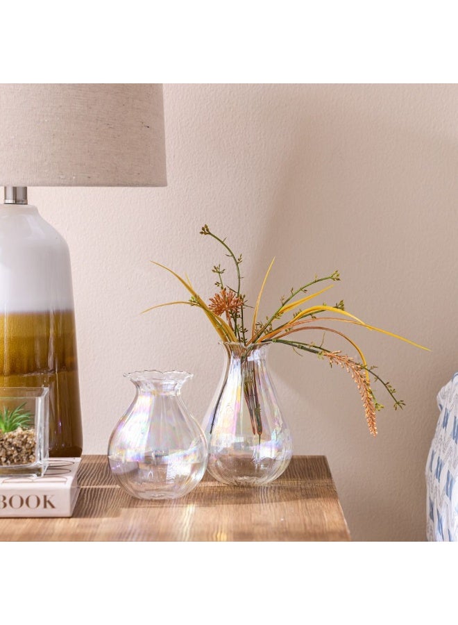 Danube Home Treo Iridescence Vase Set Of 2 - (10.5X12.9Cm & 10.4X15Cm)|Multi Color Glass Home Decor Collection Elegant Vases For Fresh Flowers & Modern Interior Design Decorative Home Accessories - Image 4