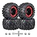 HobbyPark PreGlued 12mm Hex RC Truck Wheels and Tires Set Complete for 110 Traxxas Hoss 4x4 Stampede 2wd VXL Redcat Volcano EPX Pro 2s 3s 4s Lipo Brushless Systems - Image 3