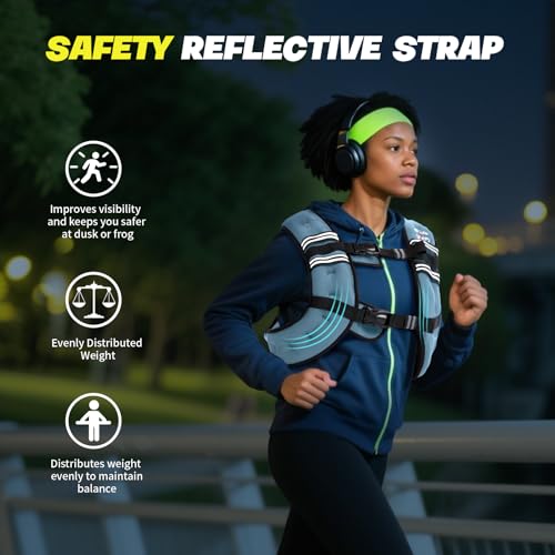 VBSD Weighted Vest Woman 20LB Weight Vest for Women Men Body Weight Vests for Walking Strength Training Running Workout Jogging Fitness Blue - Image 3