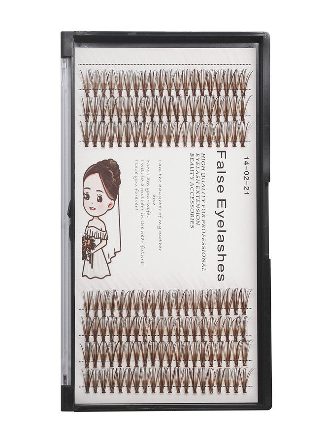 Bodermincer Brown Eyelash Extension 20D Cluster Soft Faux Mink False Eyelashes Natural Soft Natural Individual Eyelashes (10mm, Brown) - Image 1