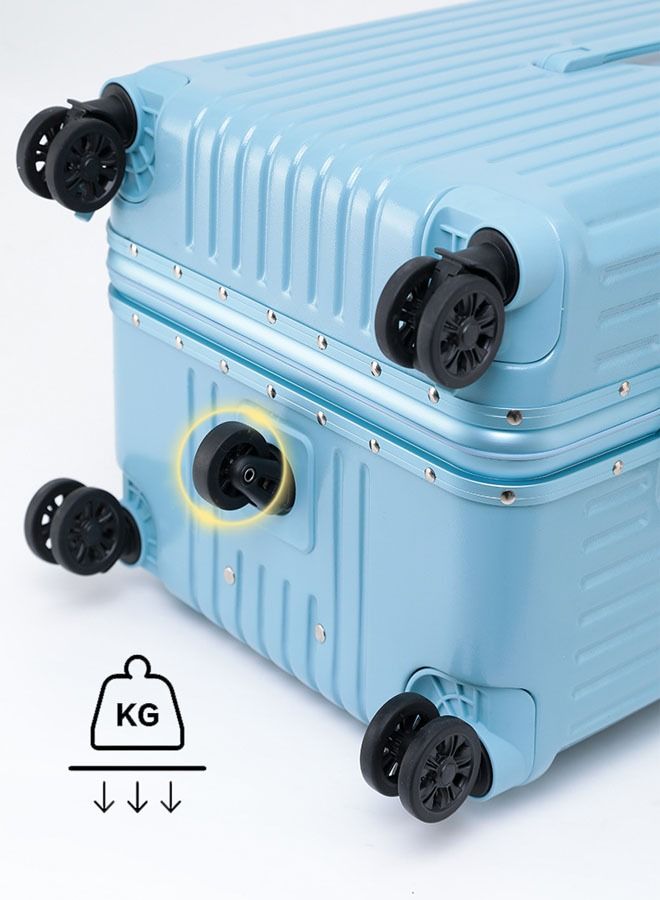 NKX Premium Expandable Aluminum Frame ABS and PC Suitcase With USB charging port and C type and 5 wheel 24 Inch - Image 4