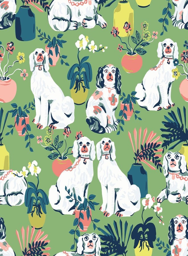 NuWallpaper x Printfresh Jade Good Dog Peel & Stick Wallpaper, PFS4811 - Image 1