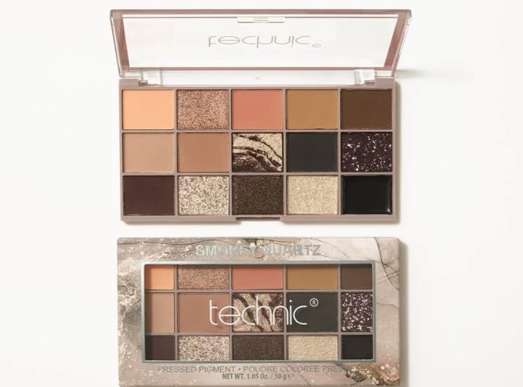 Eyeshadow Palette, 15 Colors, Shimmer & Matte, Pressed Powder, 39g