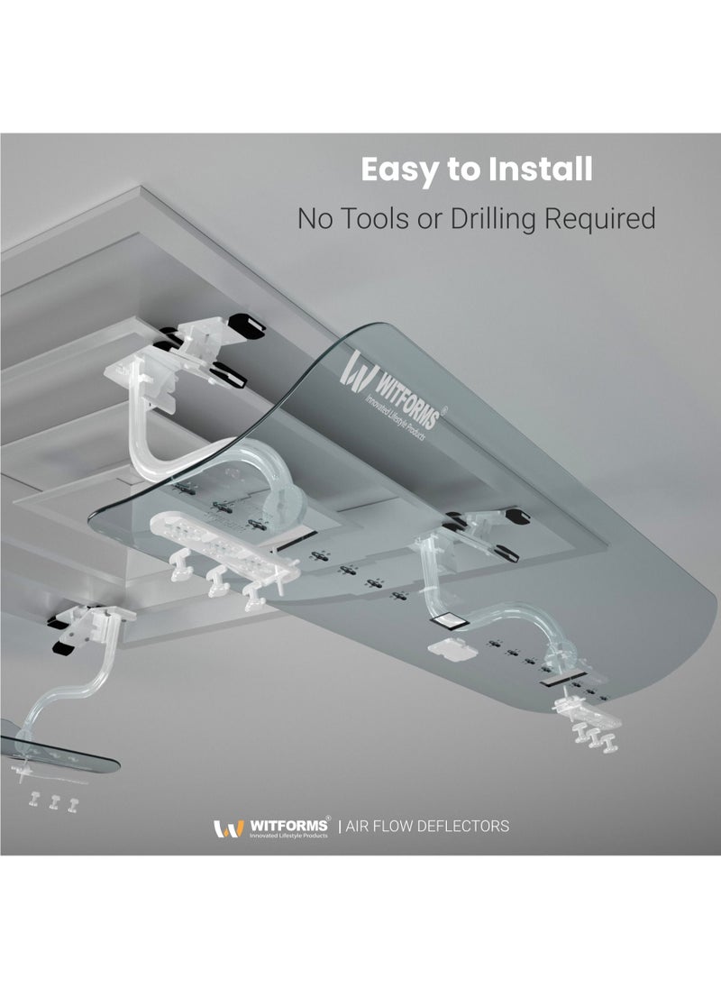 Witforms Witforms / Square - Adjustable AC air Deflector Suitable for Central air conditioner's Square outlets. Enhance Cooling and Heating Circulation  - Image 4