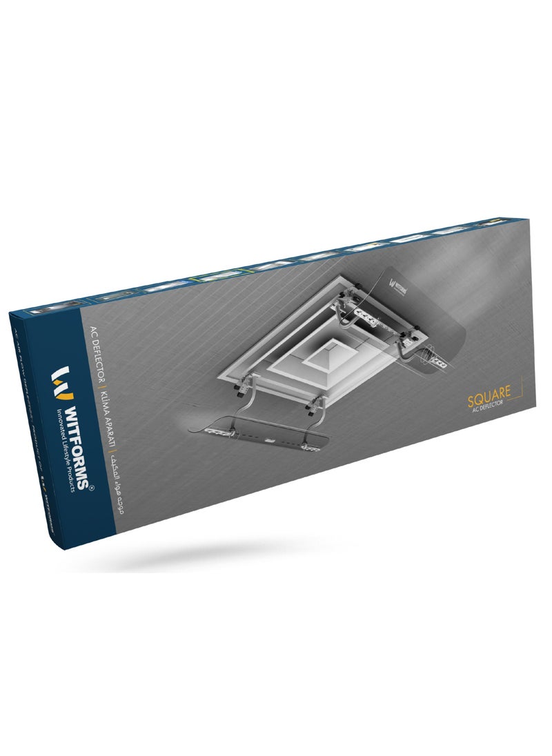 Witforms Witforms / Square - Adjustable AC air Deflector Suitable for Central air conditioner's Square outlets. Enhance Cooling and Heating Circulation  - Image 2