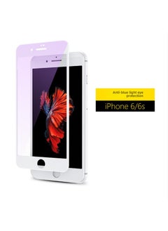 Applicable To For Iphone 6s/7/8 Tempered Film 7 Full Screen Hard Edge For Iphone8plus Full Screen Coverage 6p Anti-Blue Light 6sp-Colour:9d Full Screen Hard Edge [white Blue Light☆3 Pieces Set]-Size:For Iphone6