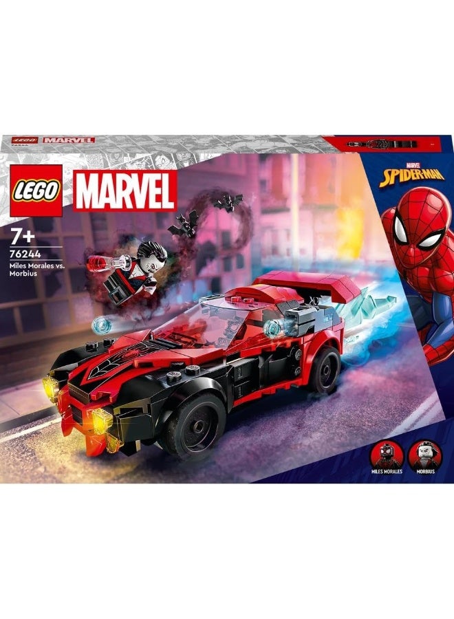 LEGO® 76244 Marvel Miles Morales vs. Morbius, Spider-Man Building Toy for Boys and Girls with Race Car and Minifigures, Adventures in the Spiderverse Set - Image 4