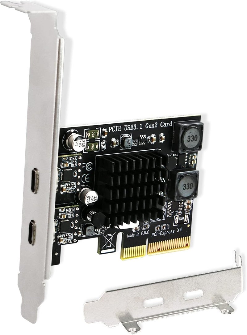 FebSmart 2X 10Gbps Max Speed USB-C Ports PCIE USB 3.1 GEN 2 Expansion Card for Windows, MAC OS and Linux PCs, Built in Self-Powered Technology, No Need Additional Power Supply (FS-C2-Pro) - Image 1