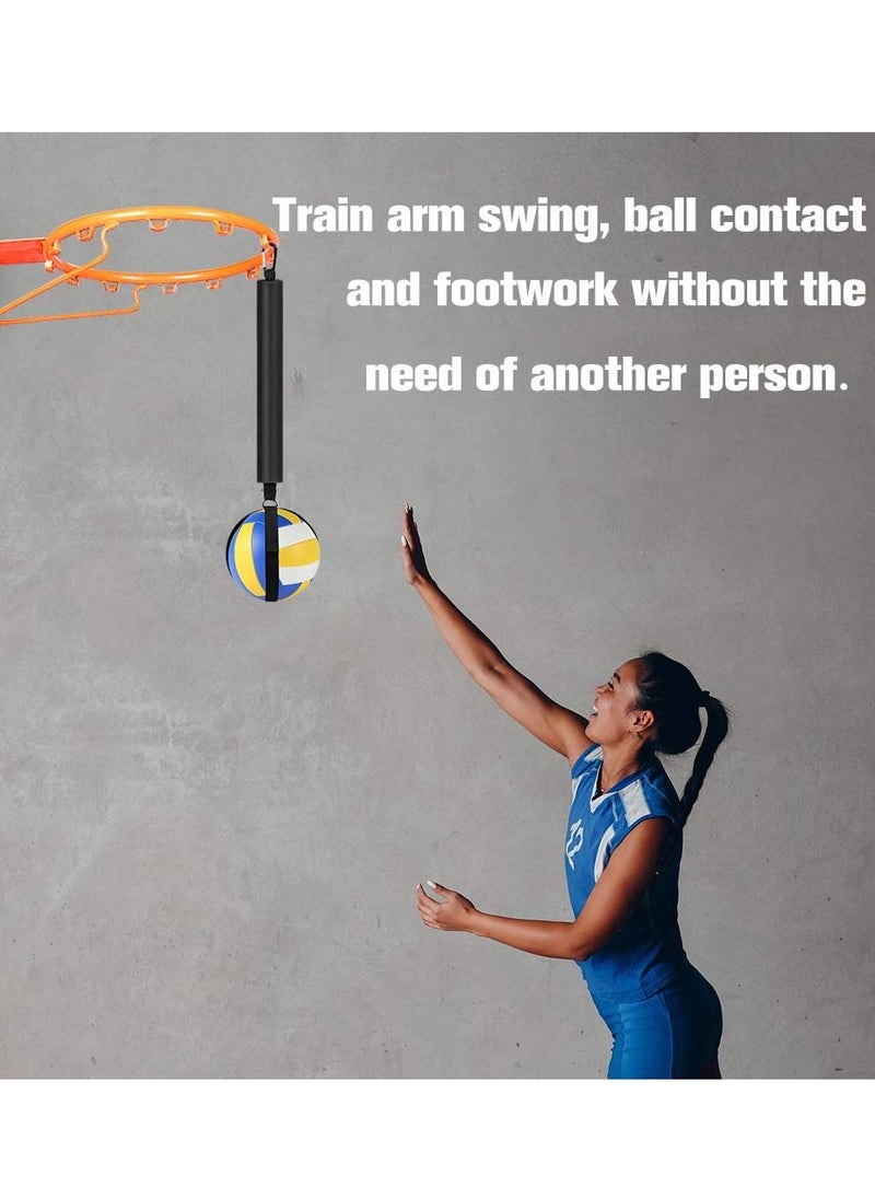 Generic Volleyball Hoop Spike Trainer, Basketball Hoop Training System, Volleyball Equipment Training Aid Improves Serving, Jumping, Arm Swing Mechanics and Spiking Power, perfect for Beginners Practicing  - Image 2