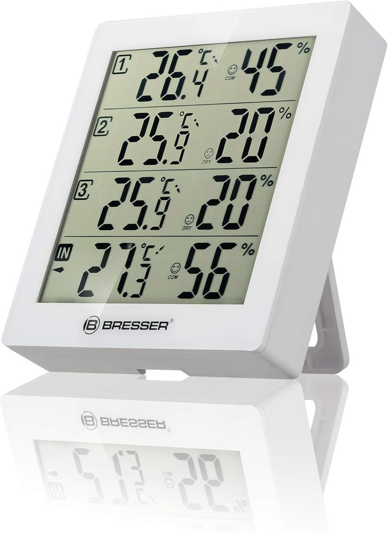 BRESSER Thermo hygrometer, white, 10.5 x 2.5 x 12 cm Flexible trendy construction - Image 3