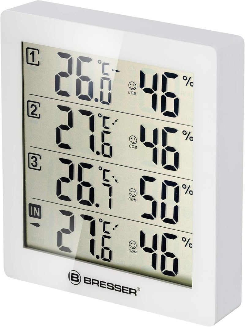 BRESSER Thermo hygrometer, white, 10.5 x 2.5 x 12 cm Flexible trendy construction - Image 4