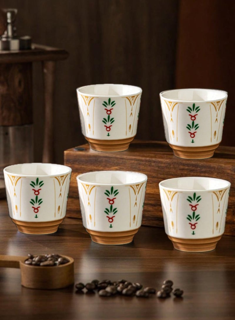 حياة كومفورت اكواب قهوة تركي، كوب قهوة إسبريسو، سيراميك متين كوب شاي تركي، مناسبة للإسبريسو واللاتيه والكابتشينو – لون بني - Image 4