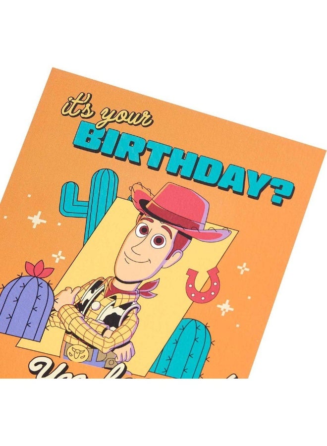 UK Greetings Disney Pixar Toy Story 5 Woody Yee Haaaaw! It's Your Birthday? Greeting Card (15.9 x 18.4 cm) - Image 3