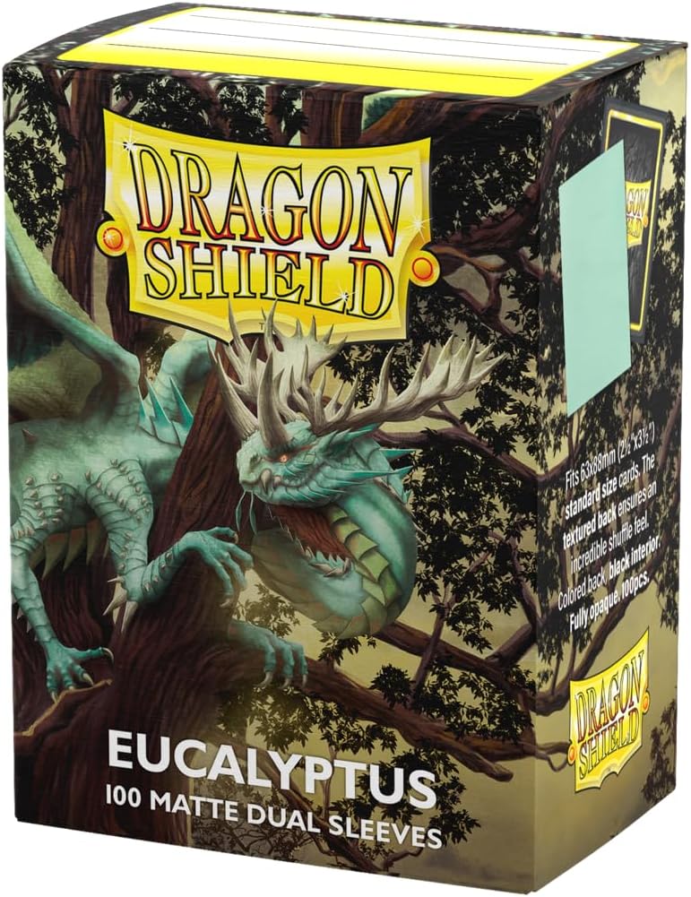 dragon shield Arcane Tinmen Standard Size Card Sleeves – Matte Dual Eucalyptus 100CT – MTG Card Sleeves are Smooth & Tough – Compatible with Pokemon, Yugioh, & Magic The Gathering - Image 1