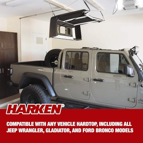 HARKEN - Truck Cap Overhead Garage Storage Hoist, Self-Leveling, Safe Anti-Drop System, Easy One-Person Operation, Smart Garage Organization - Image 3