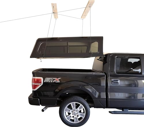 HARKEN - Truck Cap Overhead Garage Storage Hoist, Self-Leveling, Safe Anti-Drop System, Easy One-Person Operation, Smart Garage Organization - Image 1