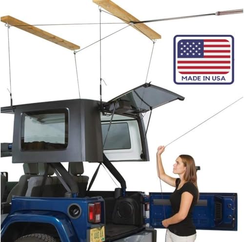 HARKEN - Truck Cap Overhead Garage Storage Hoist, Self-Leveling, Safe Anti-Drop System, Easy One-Person Operation, Smart Garage Organization - Image 4