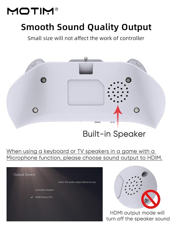Wireless Controller External Keyboard for PS5 Bluetooth 3.0 Mini Gamepad Chatpad with Built-in Speaker 3.5MM Audio Jack for Playstation 5 Voice Chat Board