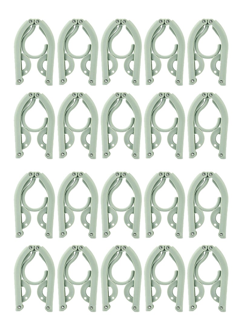 20 علاقة ملابس قابلة للطي للسفر والمدارس، مع حبل تجفيف - Image 1