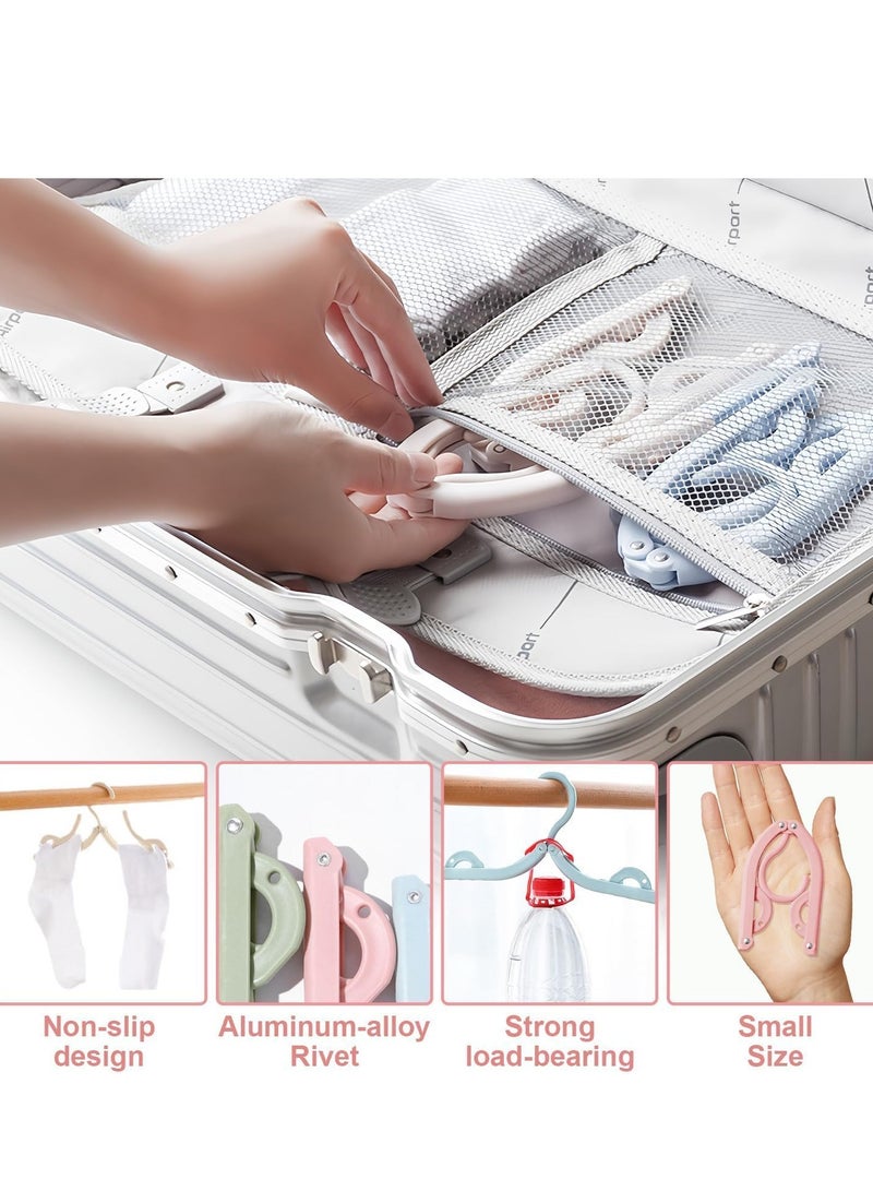 20 علاقة ملابس قابلة للطي للسفر والمدارس، مع حبل تجفيف - Image 4