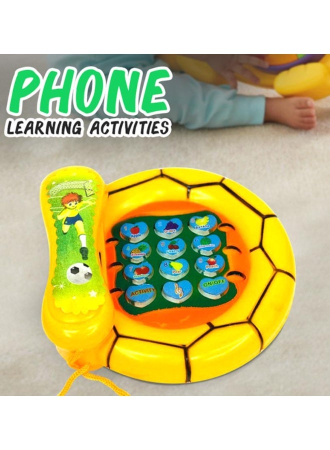Highly Pigmented Paint Phone Learning Musical Set For Kids, Yellow/Blue/Green - Image 4