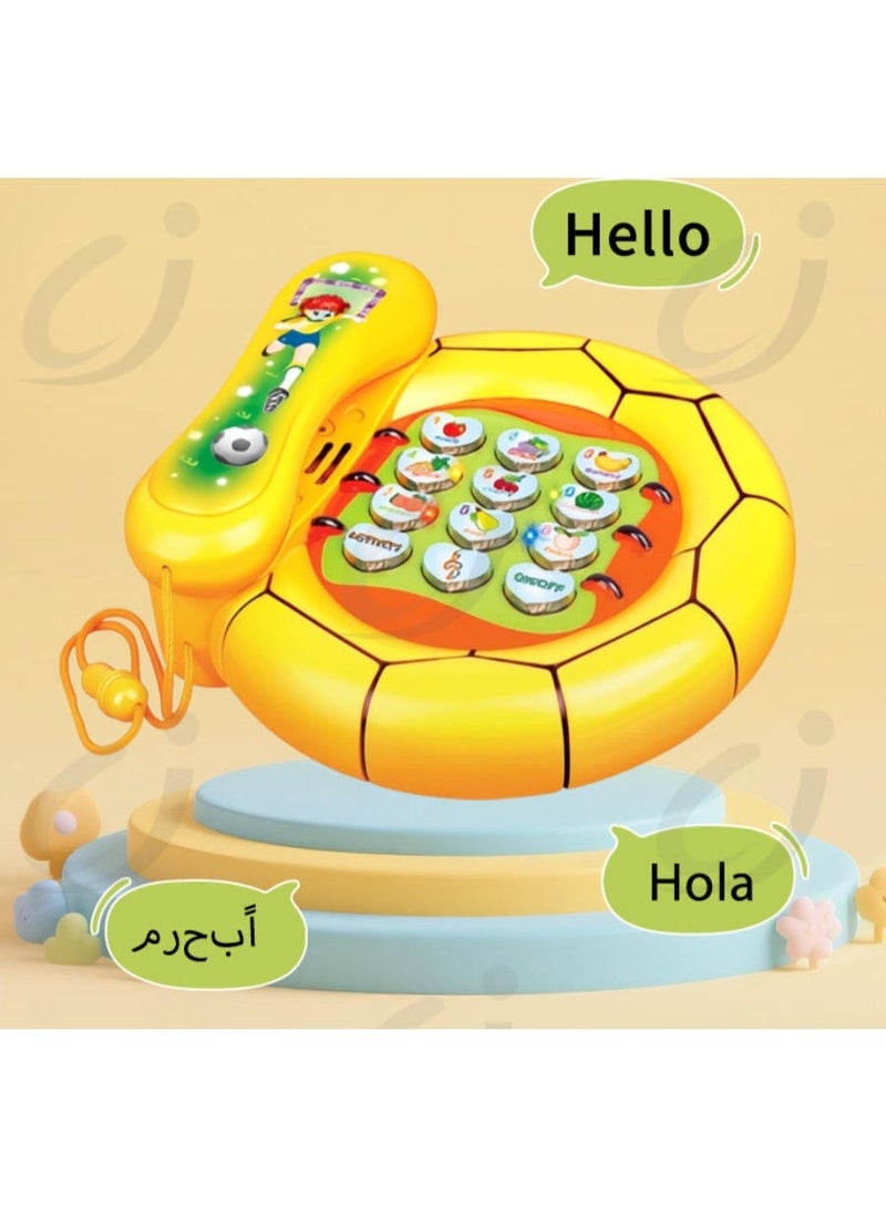 للغاية صبغة الطلاء الهاتف التعلم الموسيقى مجموعة للأطفال، الأصفر / الأزرق / الأخضر - Image 3
