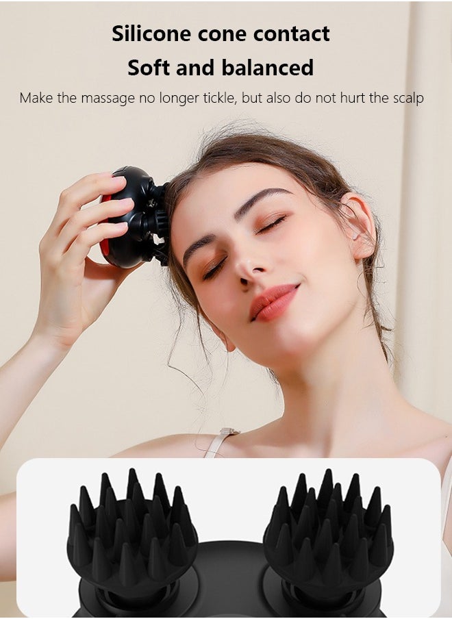 Electric Head Massager Wireless Charging 3 Levels of Massage Intensity Completely Waterproof Scalp Pulse Relaxes Scalp Relieves Stress