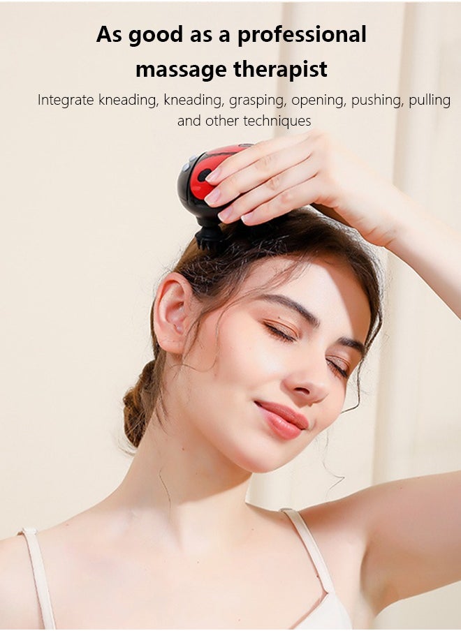 Electric Head Massager Wireless Charging 3 Levels of Massage Intensity Completely Waterproof Scalp Pulse Relaxes Scalp Relieves Stress