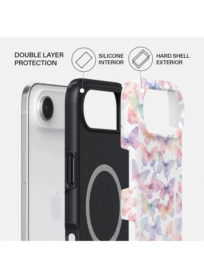 موبكوس جراب iPhone 17 Air Candy Blossom Premium متوافق مع غطاء صلب مزدوج الطبقات هجين + حماية من السيليكون - غطاء مقاوم للخدوش والصدمات