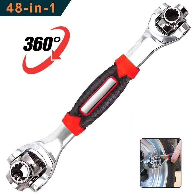 HariHub Universal WrenchMultiFunction Stainless Steel Spanner 48in1 Socket Works with Spline Bolts 360 Degree Rotation Wrench - Image 2