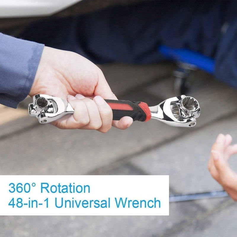 HariHub Universal WrenchMultiFunction Stainless Steel Spanner 48in1 Socket Works with Spline Bolts 360 Degree Rotation Wrench - Image 4