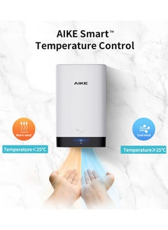 AIKE AIKE Automatic Wall Hand Dryers Portable Mini Hand Dryer Washroom Drying Hands 10-15s Quick Drying 900W 110V  - Image 3