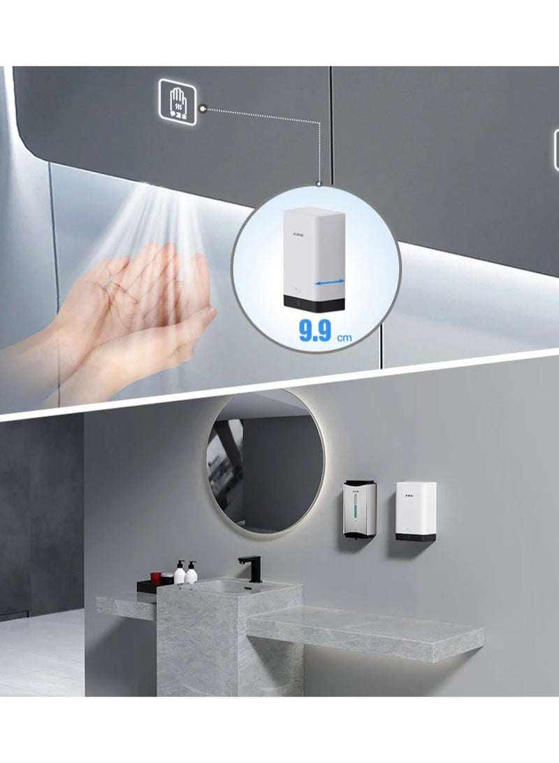 AIKE Automatic Wall Hand Dryers Portable Mini Hand Dryer Washroom Drying Hands 10-15s Quick Drying 900W 110V