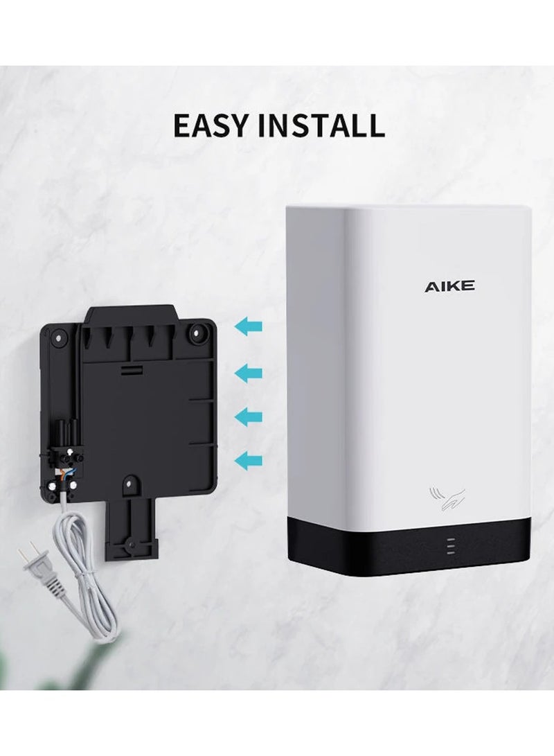 AIKE Automatic Wall Hand Dryers Portable Mini Hand Dryer Washroom Drying Hands 10-15s Quick Drying 900W 110V