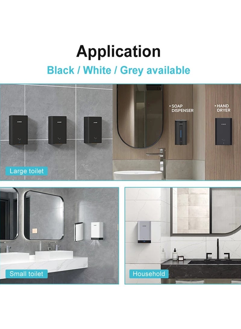 AIKE Automatic Wall Hand Dryers Portable Mini Hand Dryer Washroom Drying Hands 10-15s Quick Drying 900W 110V