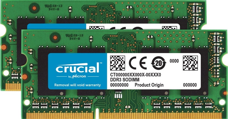 Micron ذاكرة كروشيال RAM 8GB مجموعة (2x4GB) DDR3 1600 MHz CL11 للابتوب CT2KIT51264BF160B - Image 1