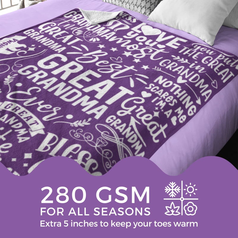 INNObeta InnoBeta Great Grandma Gifts  Super Soft Flannel Throw Blankets Gifts for Great Grandma  Great Grandmother Nana  Gigi  Granny  Grammy Presents for Birthday Mothers Day  50  x 65  - 01  - Image 4