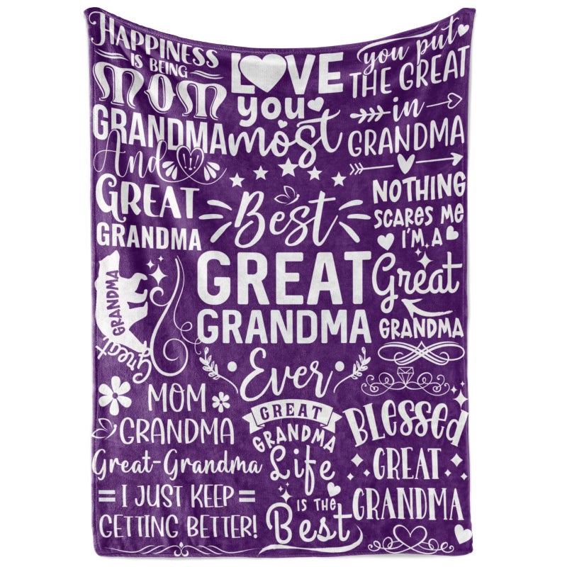 INNObeta InnoBeta Great Grandma Gifts  Super Soft Flannel Throw Blankets Gifts for Great Grandma  Great Grandmother Nana  Gigi  Granny  Grammy Presents for Birthday Mothers Day  50  x 65  - 01  - Image 1