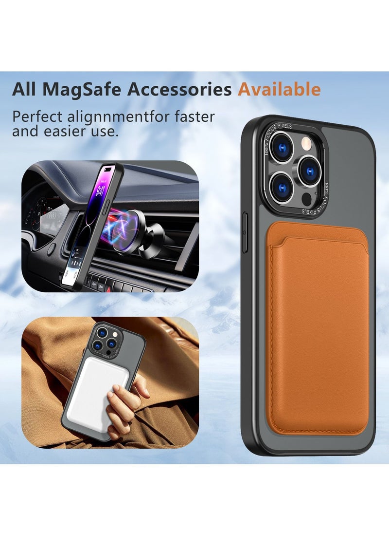 Magnetic Suction Phone Case for Apple iPhone 14 Pro Max with Ring Bracket Shell Black