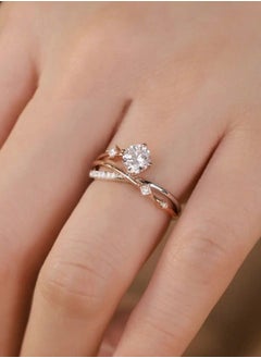 Generic Eight Hearts and Eight Arrows Plated PT950 Zircon Ring for Women, Adjustable Opening  - Image 5
