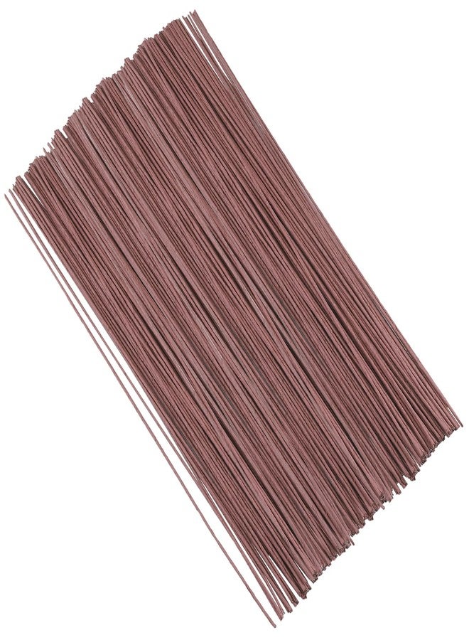 GENHAKON 400 PCS 16 Inch Floral Wire Stems,14 Gauge Floral Wire for Wiring Fresh Flowers, Creating Floral Crowns, DIY Crafts, Artificial Flower, Brown,by GENHAKON - Image 1