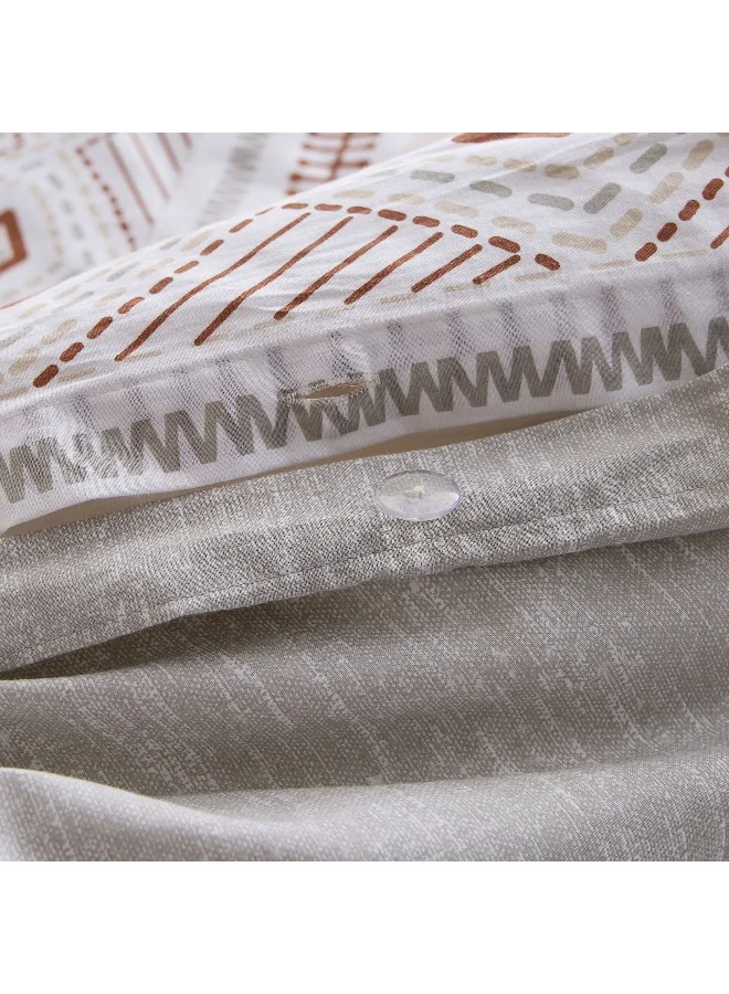 Home Box Madison Luton 3-Piece Cotton Printed Super King Duvet Cover Set - 220x240 cm