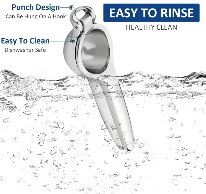 KONVIO Konvio Kitchen Lemon Squeezer with Premium Heavy Quality Duty Solid Metal Squeezer Bowl Large Manual Citrus Press Juicer and Lime SqueezerPerfect for Juicing Oranges Pomegranate Lemons Limes - Image 2