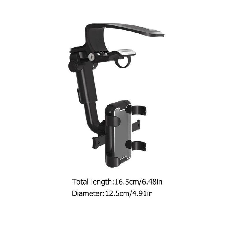 Universal Car Phone Holder Dashboard Mount Clip On Sun Visor Stand Black - Image 3