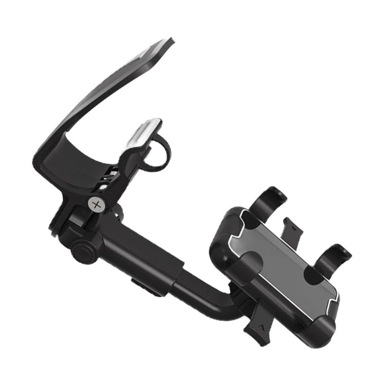 Universal Car Phone Holder Dashboard Mount Clip On Sun Visor Stand Black - Image 2