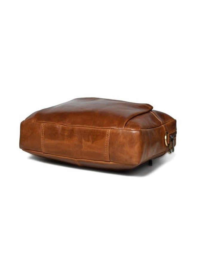 MaheTri Denver Slim Leather Laptop Briefcase Bag - Fits upto 15 Inch | Adjustable Strap, Multiple Pockets, Cotton Blend Interior | Daily Life Comfort - Image 5