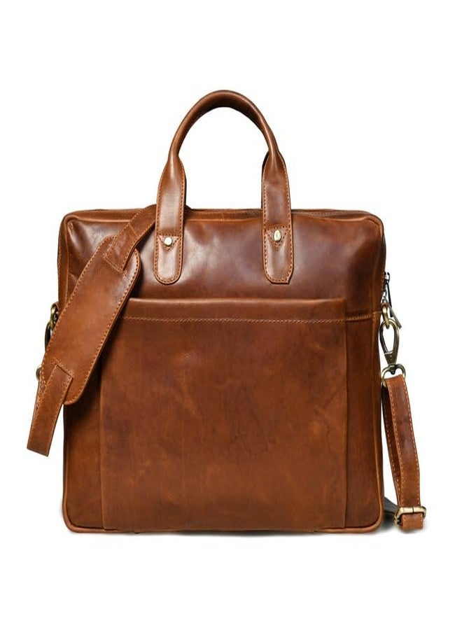 MaheTri Denver Slim Leather Laptop Briefcase Bag - Fits upto 15 Inch | Adjustable Strap, Multiple Pockets, Cotton Blend Interior | Daily Life Comfort - Image 1
