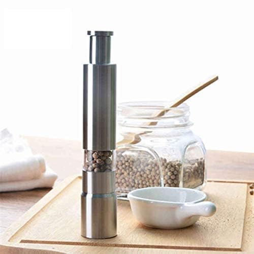 BLACK SPARROW Pepper MullerStainless Steel Mini Paper Mills GrinderHand Thumb Press Set MachineSalt and Pepper GrinderStainless Steel Push Button Grinder Modern Design Thumb Grinder - Image 3