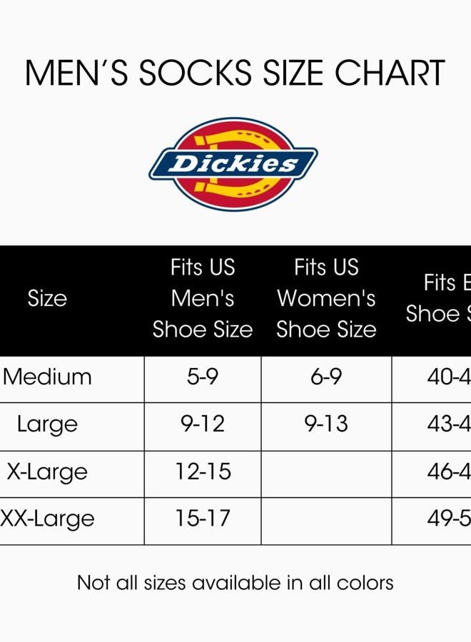 Dickies جوارب رجال دري-تيك الأساسية للتحكم في الرطوبة، متوفرة في M-XXL (6، 12، لون كحلي (6 أزواج)، كبير - Image 4